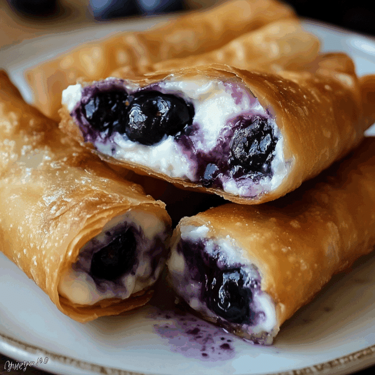 Blueberry Cream Cheese Egg Rolls