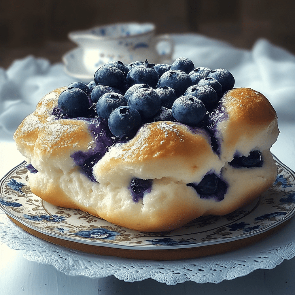 Blueberry Fluffy Cottage Cheese Cloud Bread