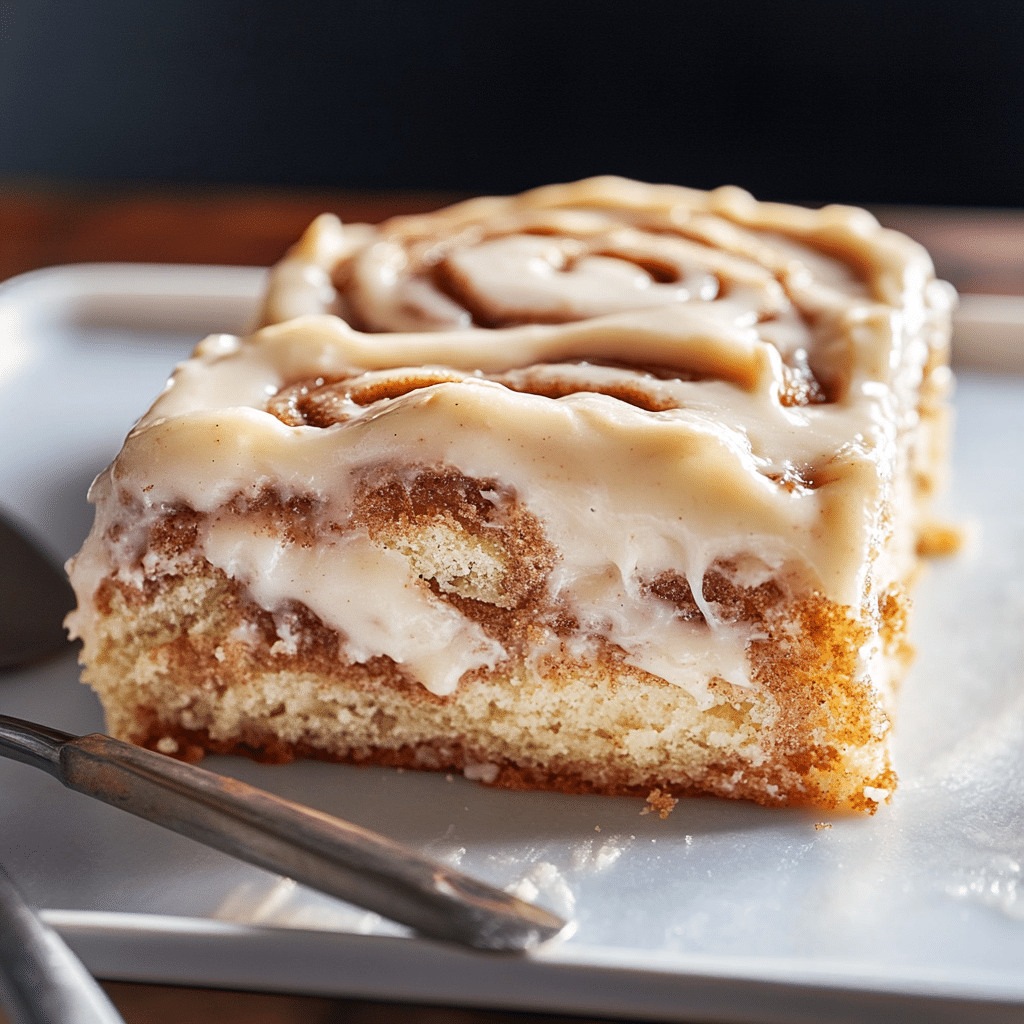 Cinnamon Roll Poke Cake