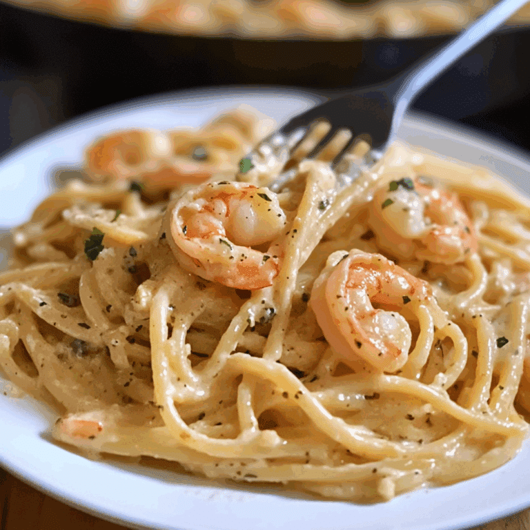Creamy Garlic Shrimp Pasta