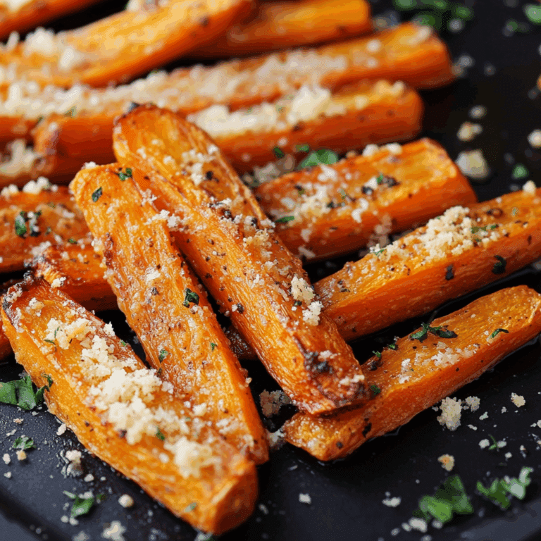Parmesan Garlic Roasted Carrots