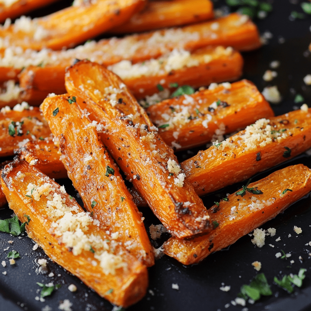 Parmesan Garlic Roasted Carrots