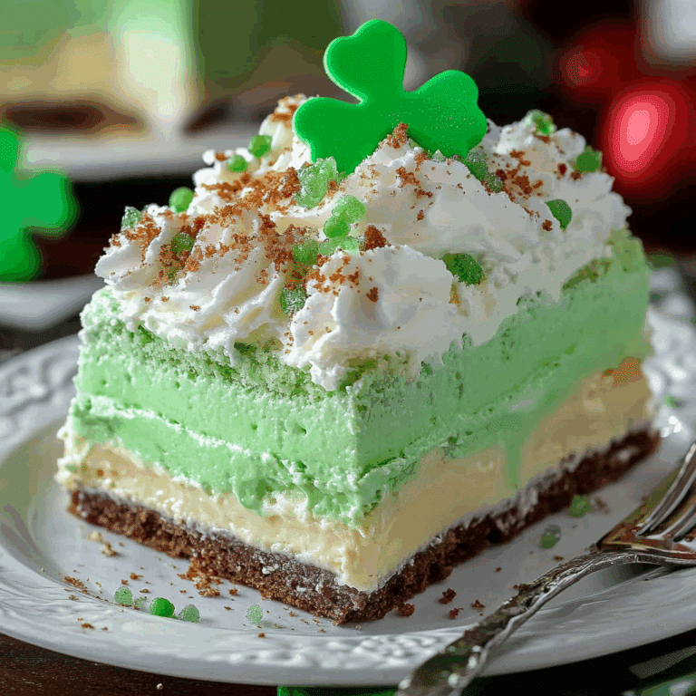 Shamrock Shake Dessert Lasagna