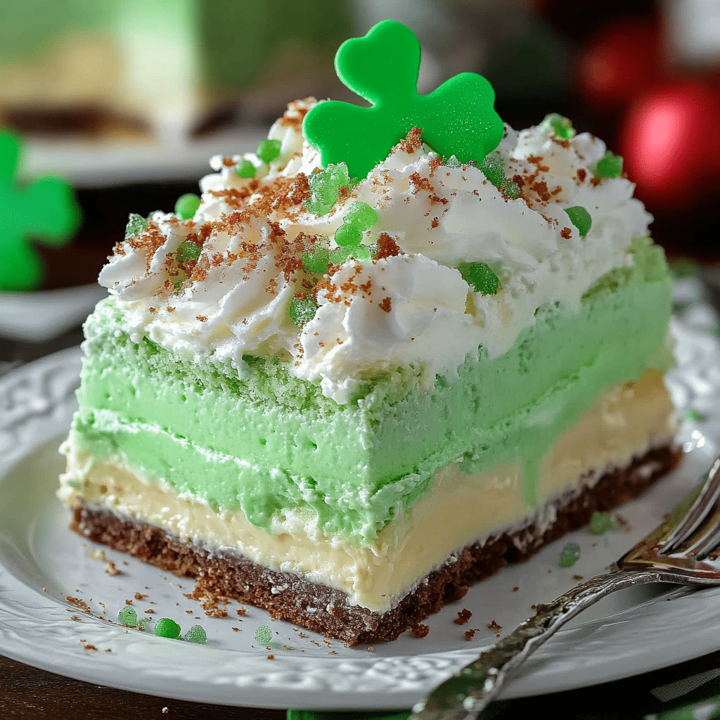 Shamrock Shake Dessert Lasagna