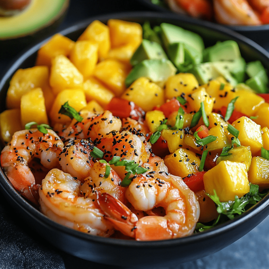Shrimp Avocado Mango Bowls