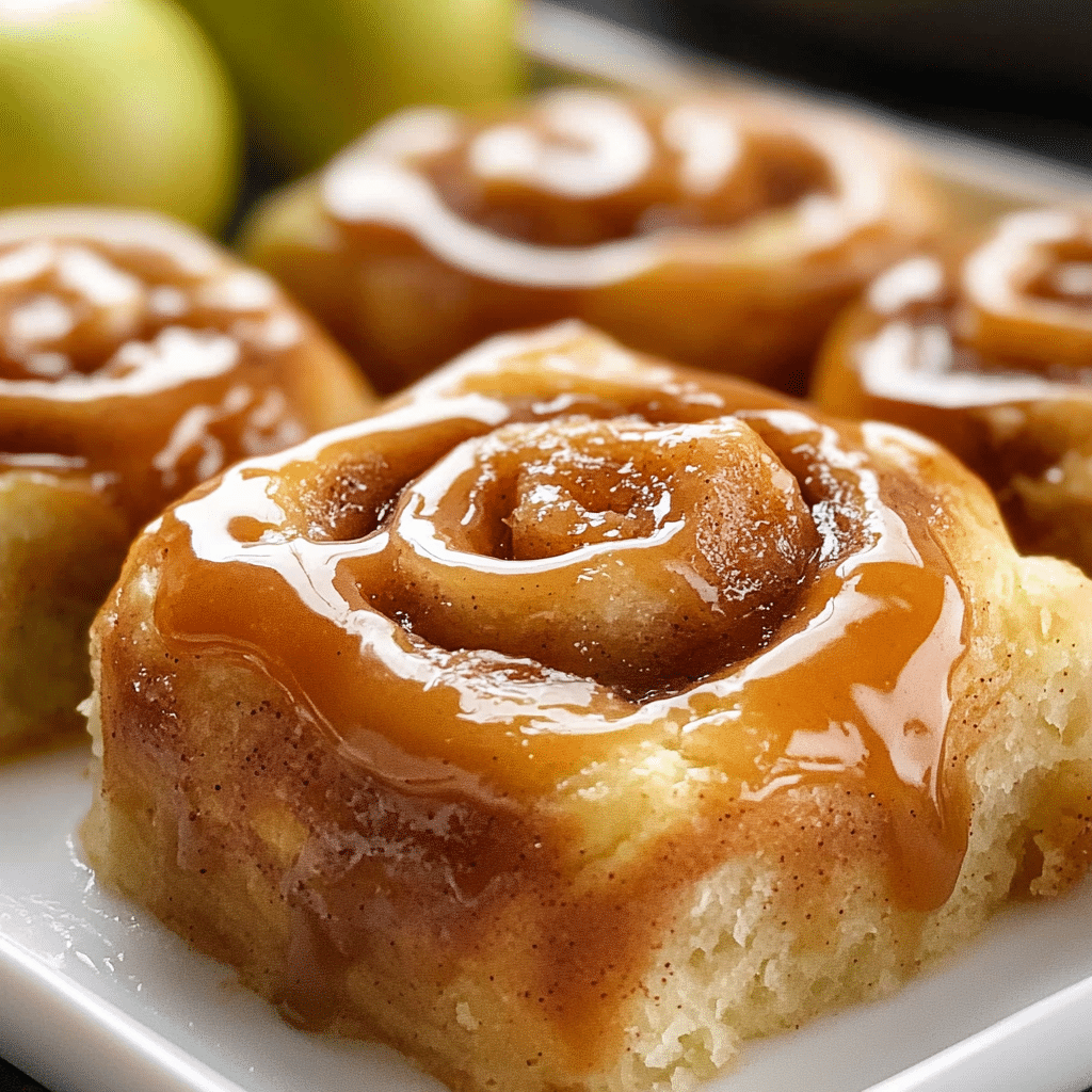 Caramel Apple Cinnamon Rolls
