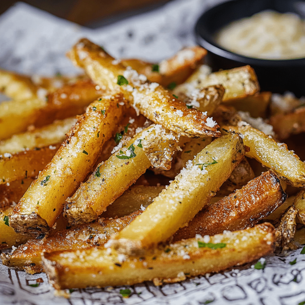 Crispy Baked Parmesan Garlic Fries