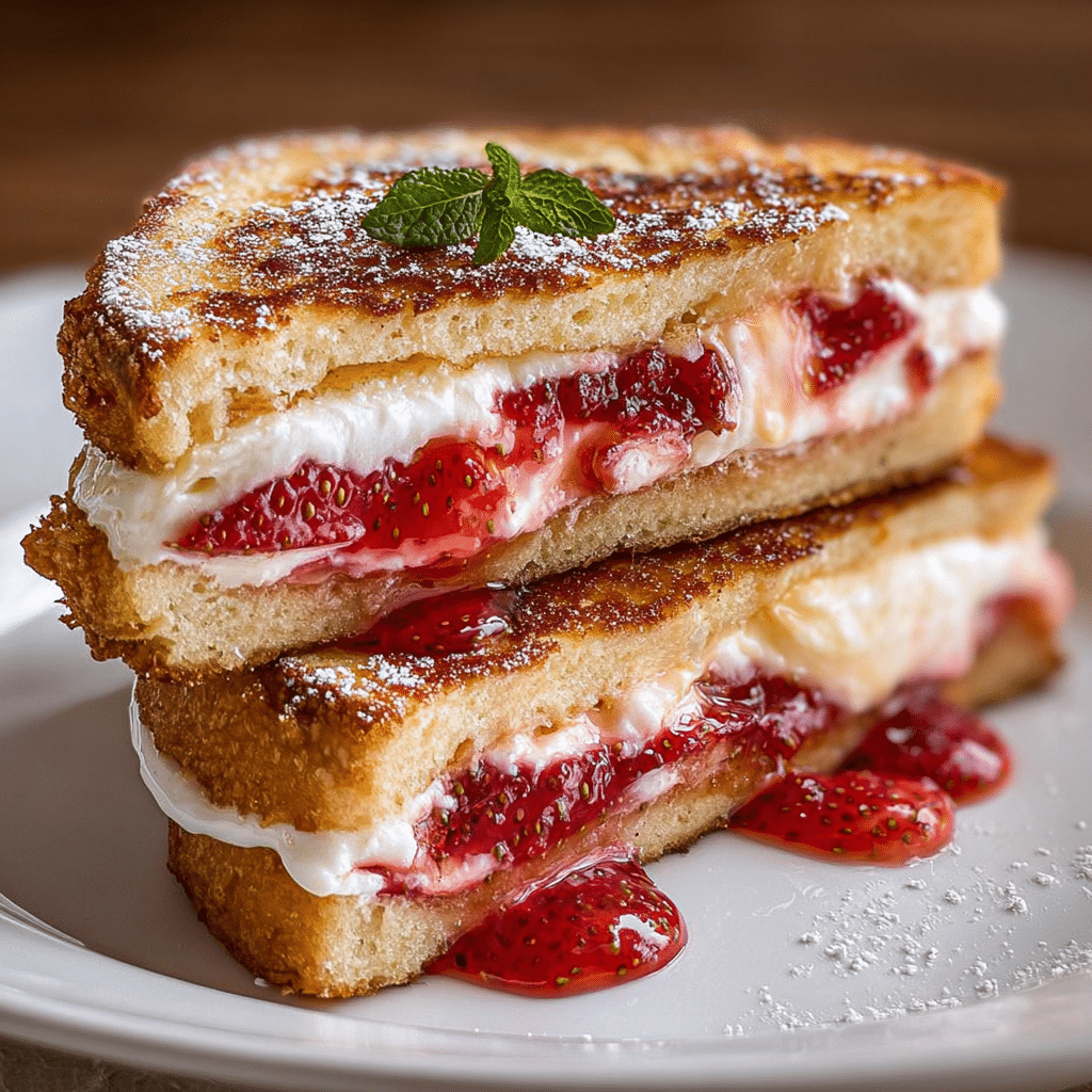 Fried Strawberry Cheesecake Sandwiches