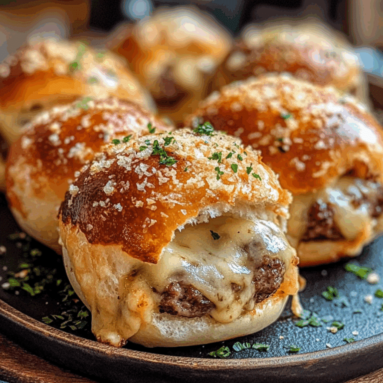 Garlic Parmesan Cheeseburger Bombs