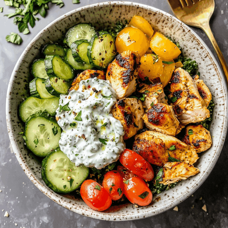Greek Chicken Tzatziki Bowls Recipe