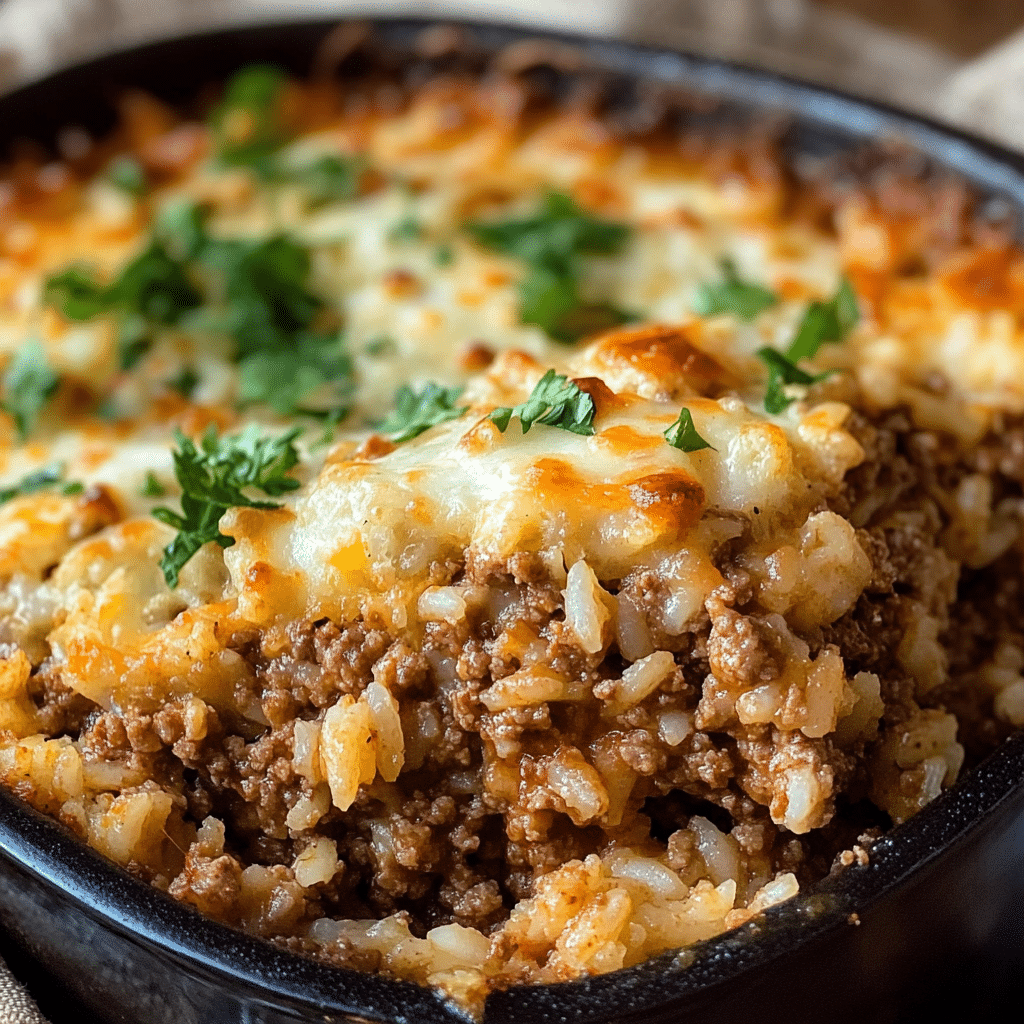 Ground Beef and Rice Casserole
