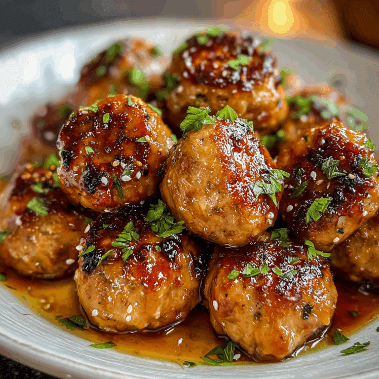 Honey Garlic Turkey Meatballs Recipe