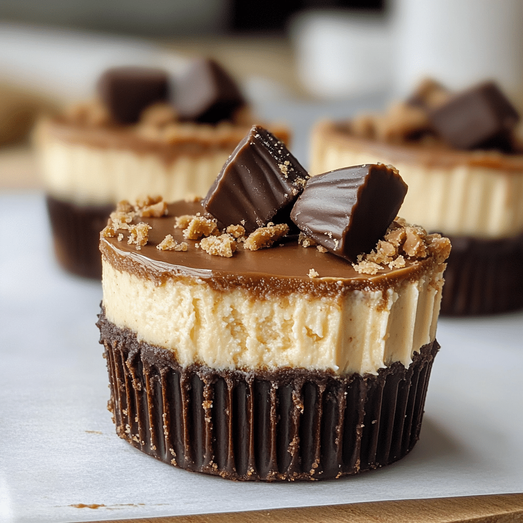 Mini Peanut Butter Cup Cheesecakes Recipe
