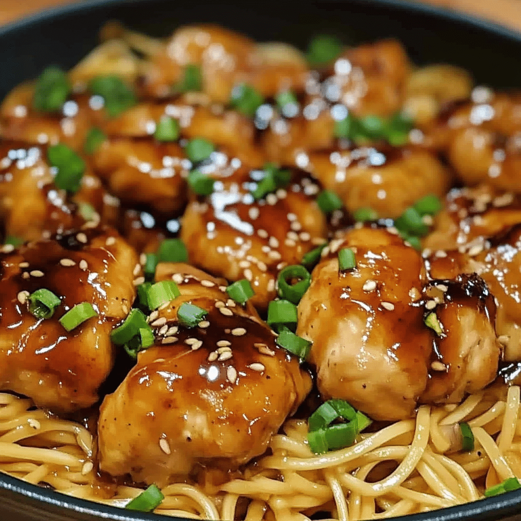 One-Pot Honey Garlic Chicken and Noodles
