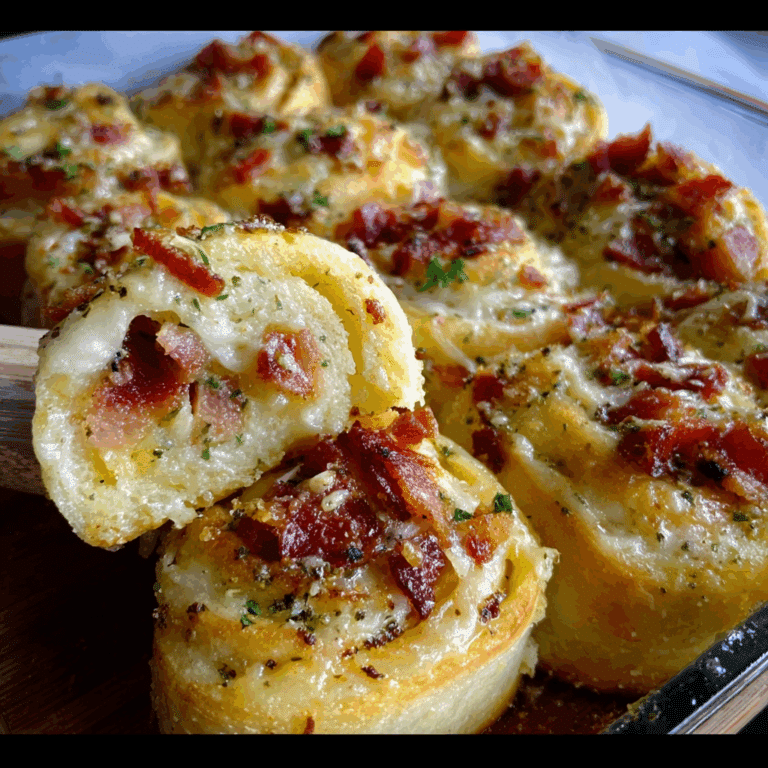 Ooey-Gooey Garlic Butter Bacon Ranch Pizza Rolls