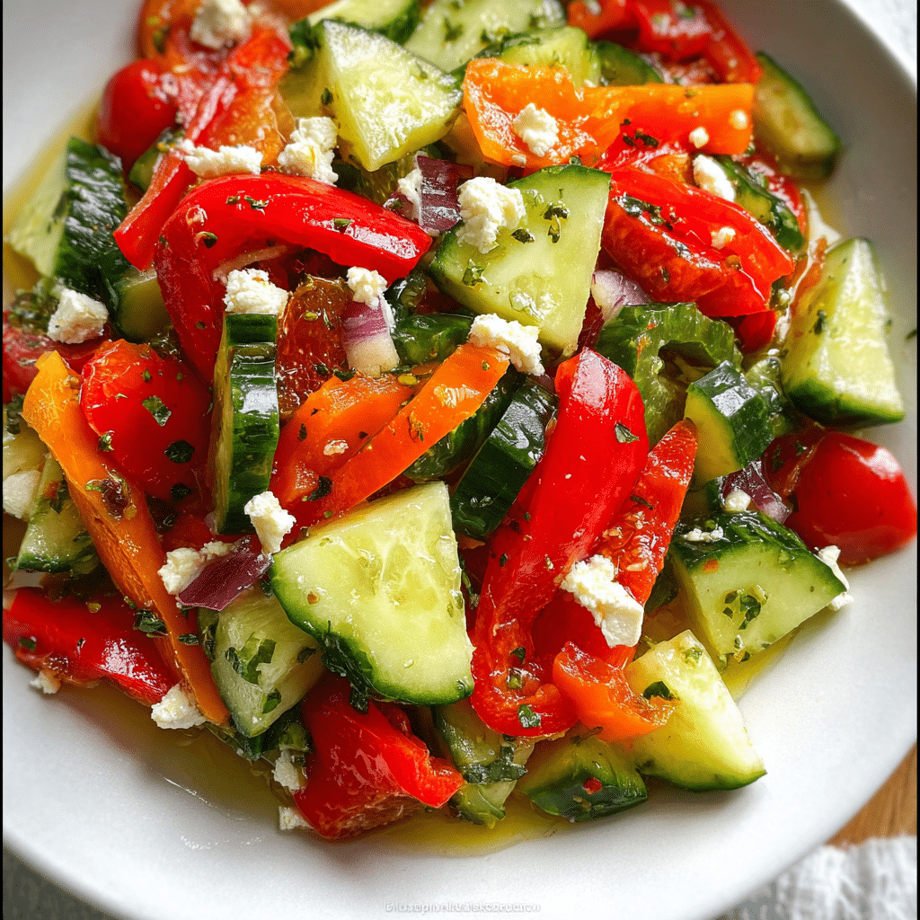 Cucumber and Bell Pepper Salad Recipe