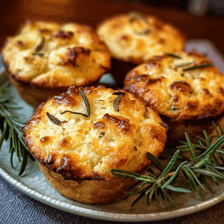 Easy Garlic Rosemary Focaccia Muffins