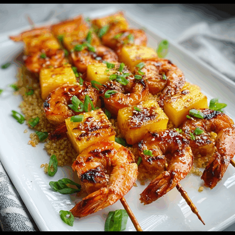 Grilled Shrimp Pineapple Skewers