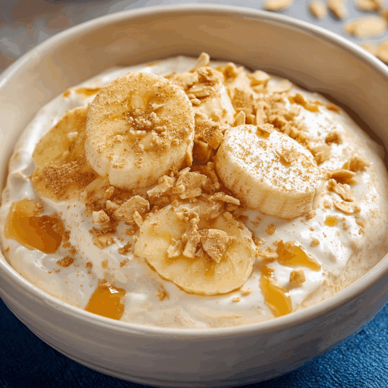 High Protein Banana Pudding Greek Yogurt Bowl