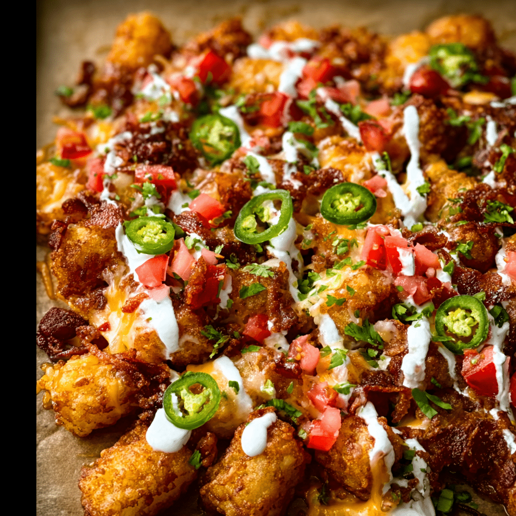 Loaded Cowboy BBQ Tater Tot Nachos