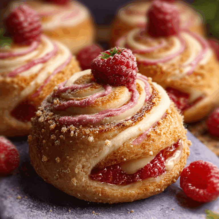 Raspberry Custard Buns