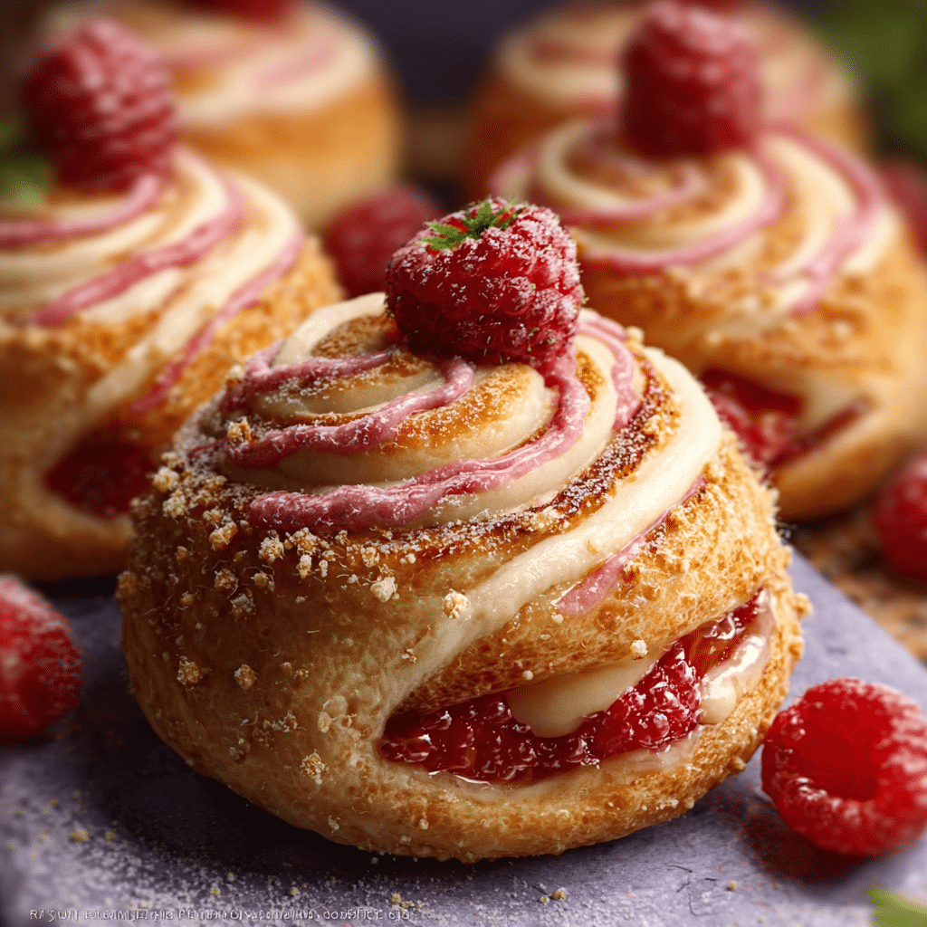 Raspberry Custard Buns
