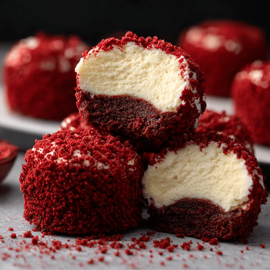 Red Velvet Cheesecake Bites