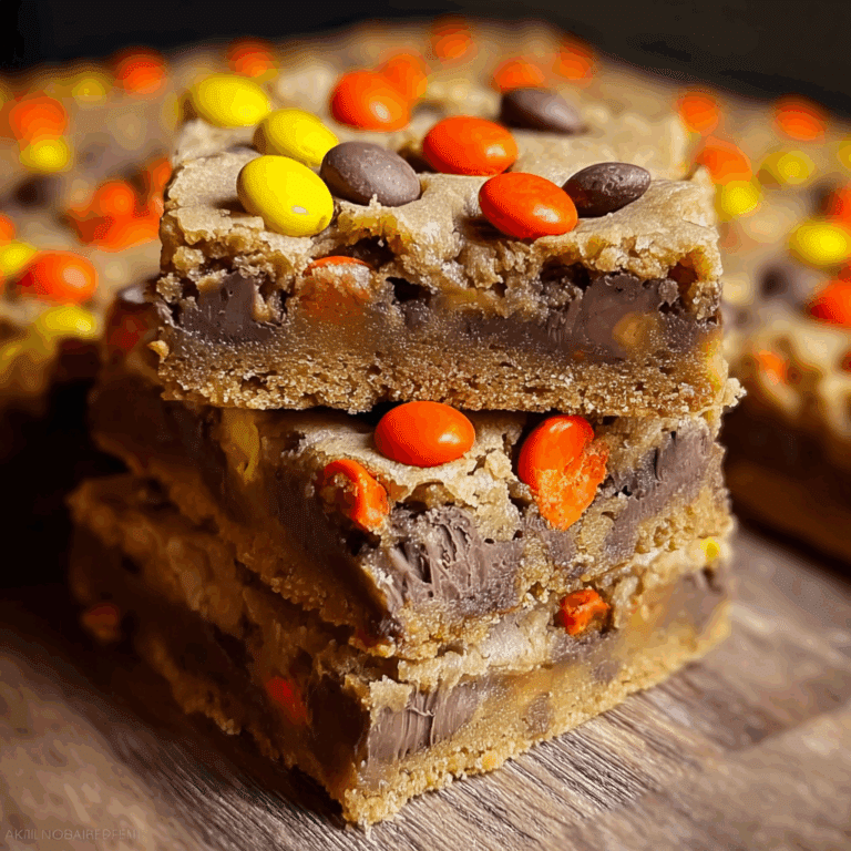 Reese’s Pieces Chocolate Chip Cookie Bars