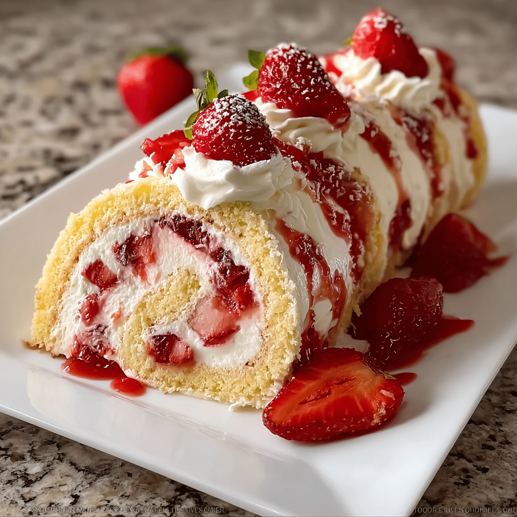 Strawberry Shortcake Cheesecake Rolls