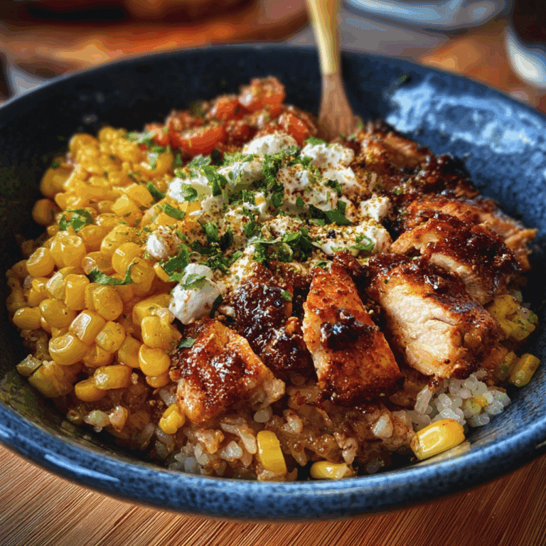 Street Corn Chicken Rice Bowl