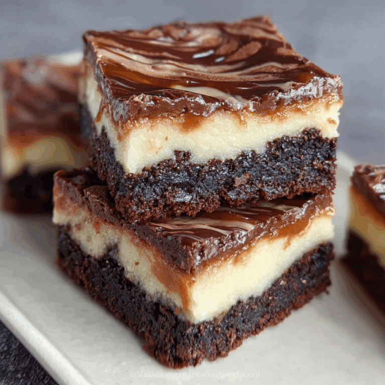 Caramel Cheesecake Nutella Brownies