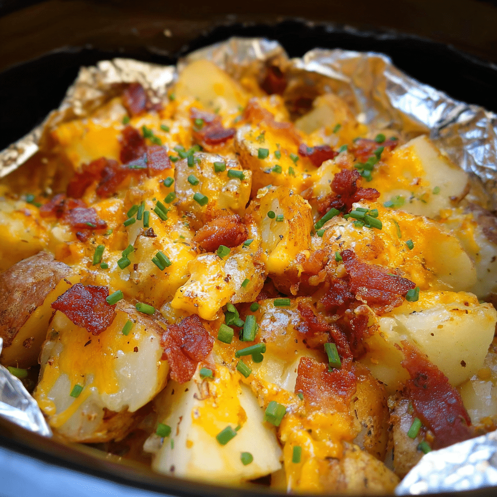Crockpot Bacon Cheese Potatoes