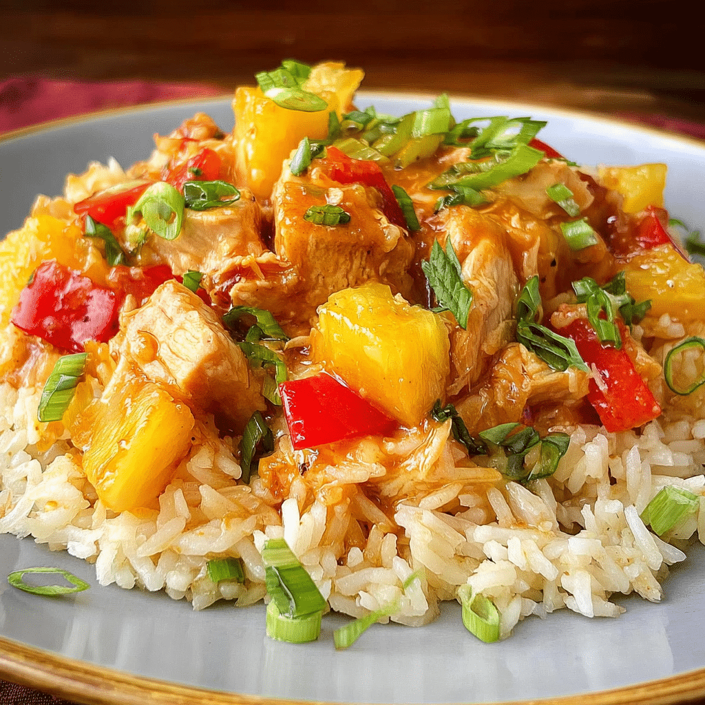 Hawaiian Pineapple Chicken and Rice Recipe