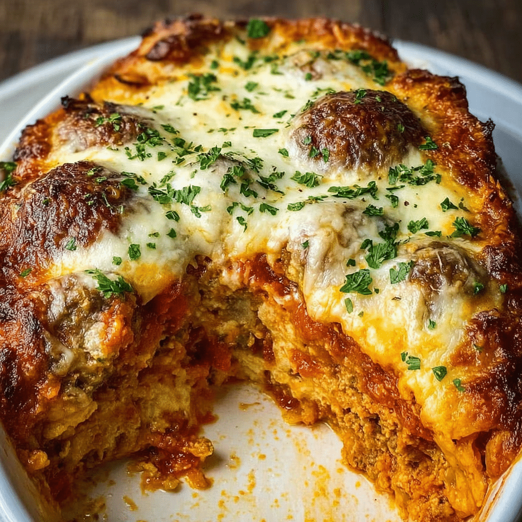 Layered Meatball Casserole