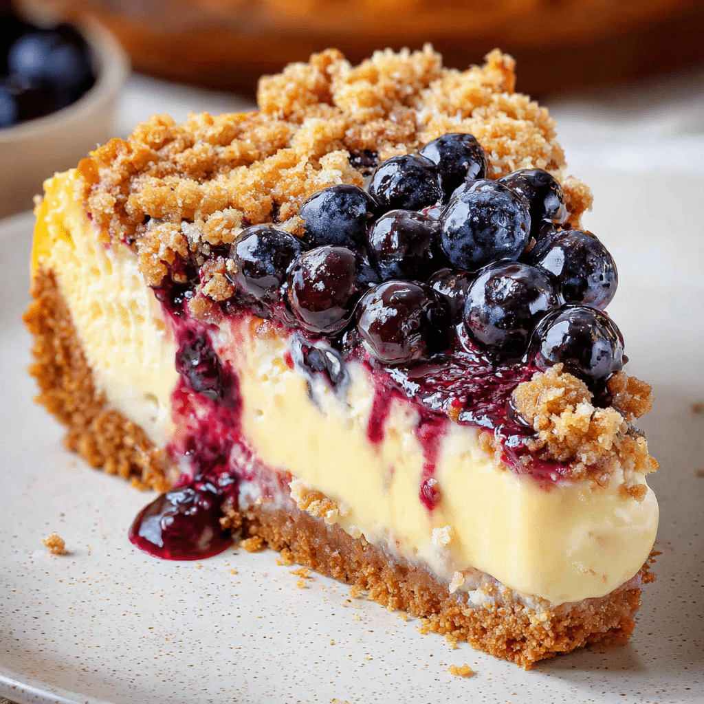 Blueberry Crumble Cheesecake