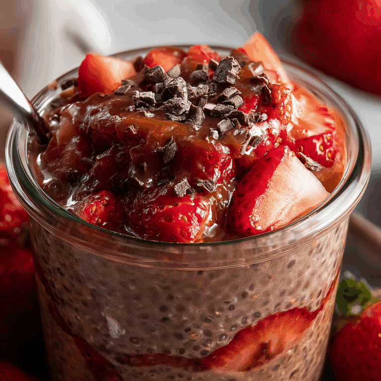 Chocolate Strawberry Overnight Oats