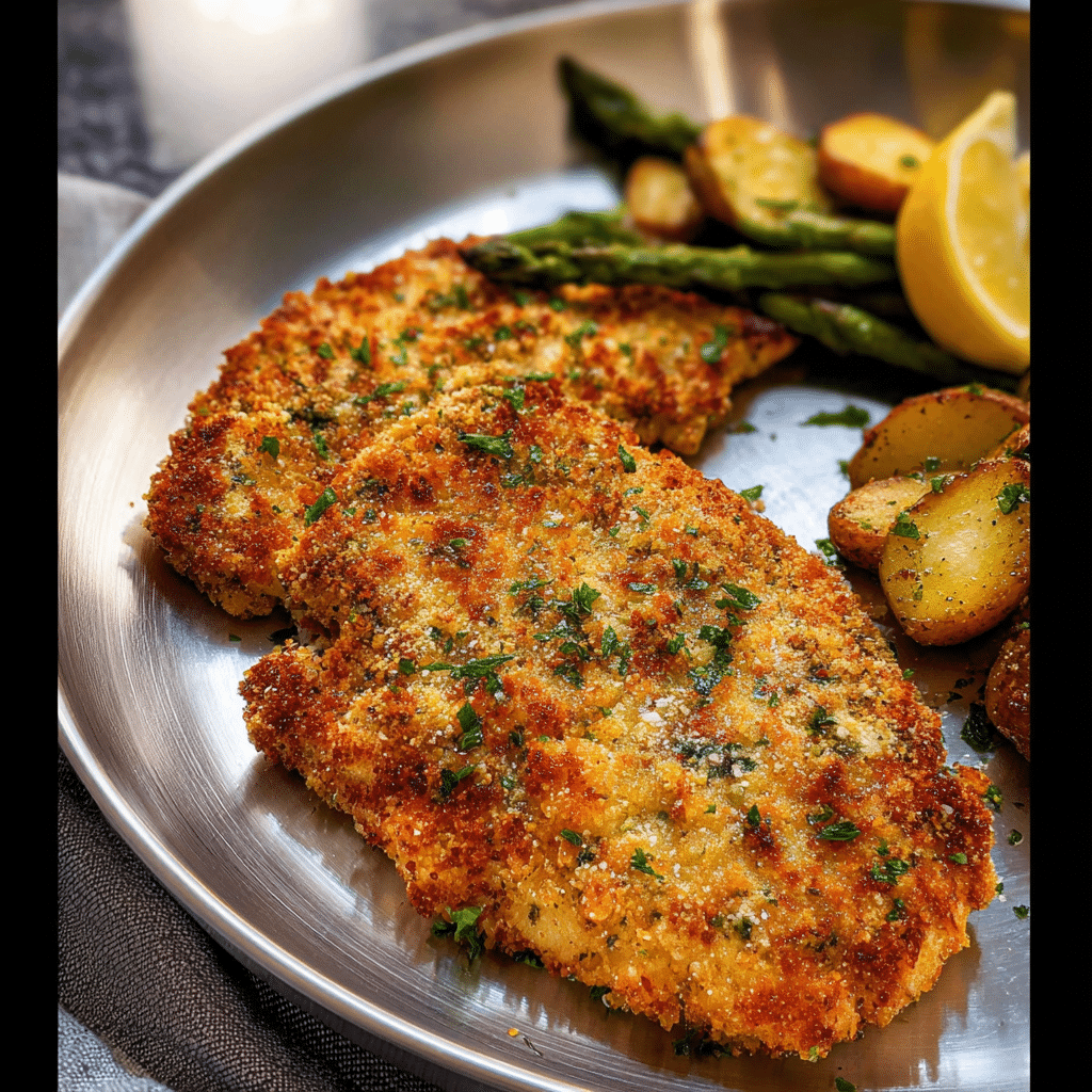 Parmesan Crusted Chicken Sheet Pan Meal