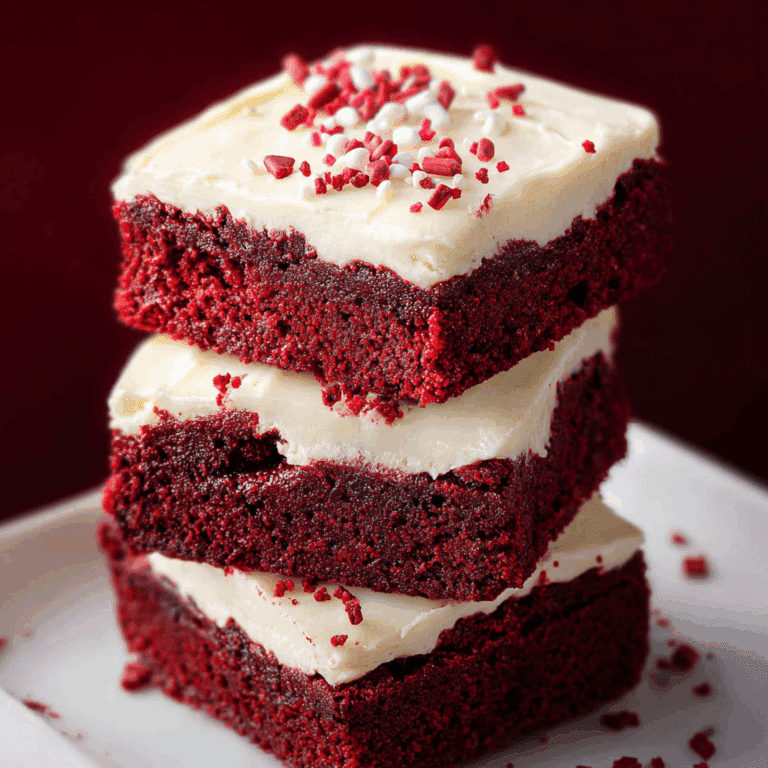 Red Velvet Brownies with Cream Cheese Frosting