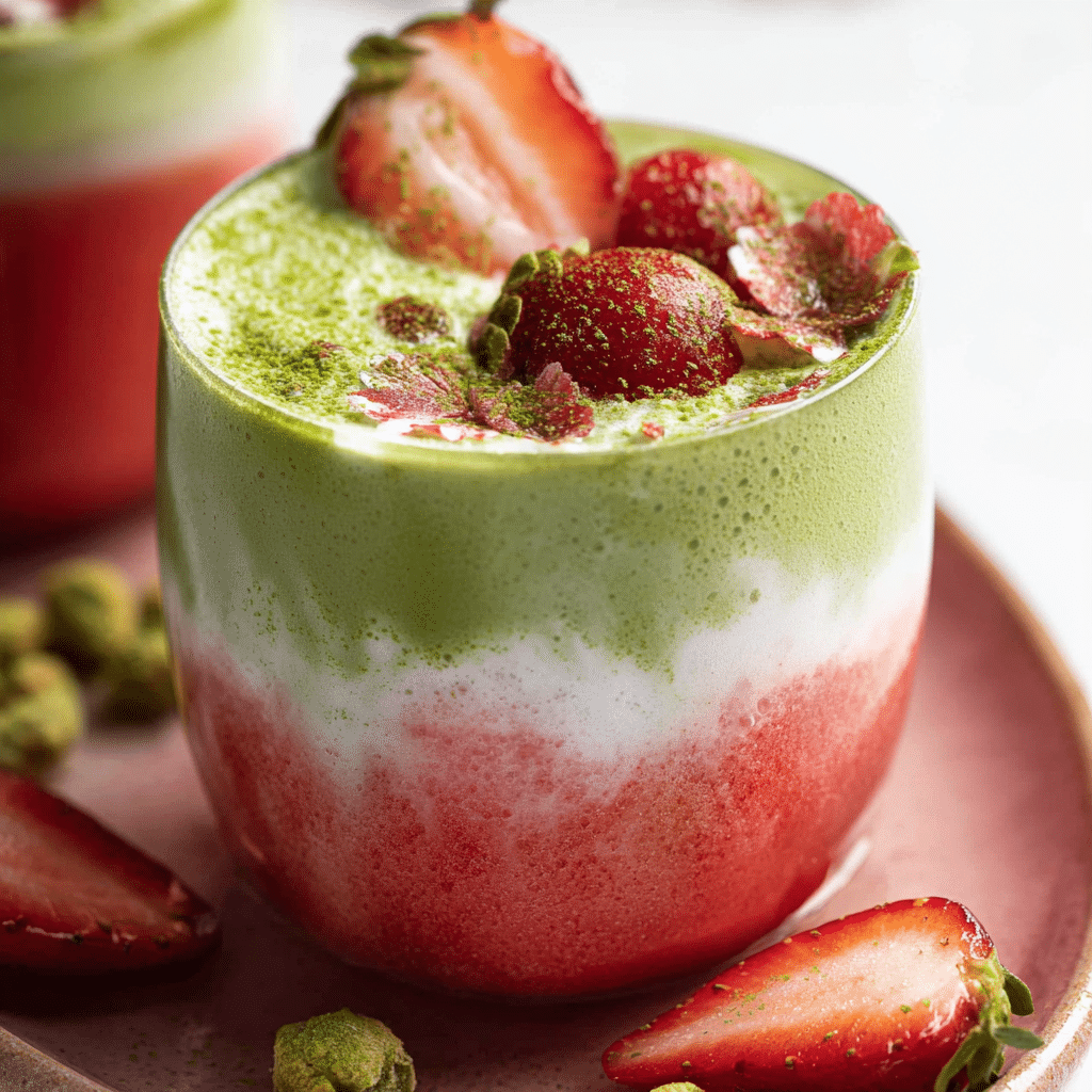 Strawberry Matcha Latte