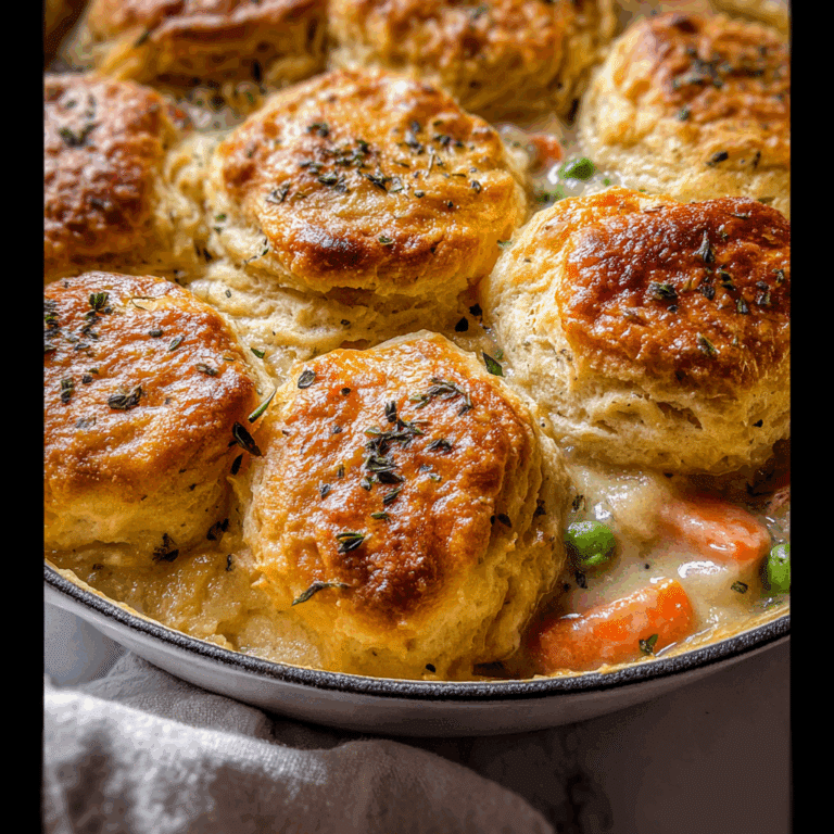 Biscuit Vegetable Pot Pie Casserole
