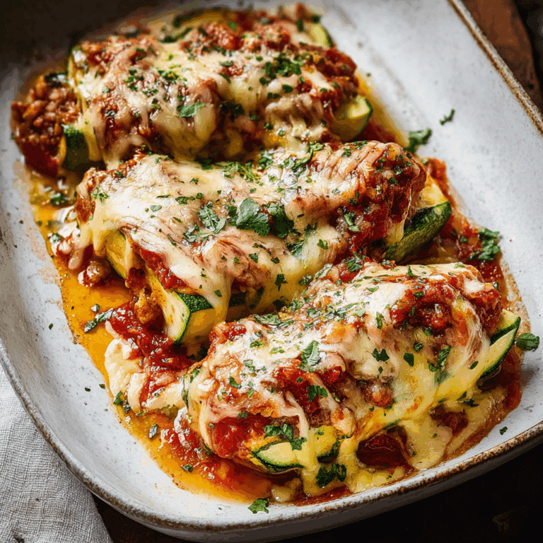 Lasagna Stuffed Zucchini Boats