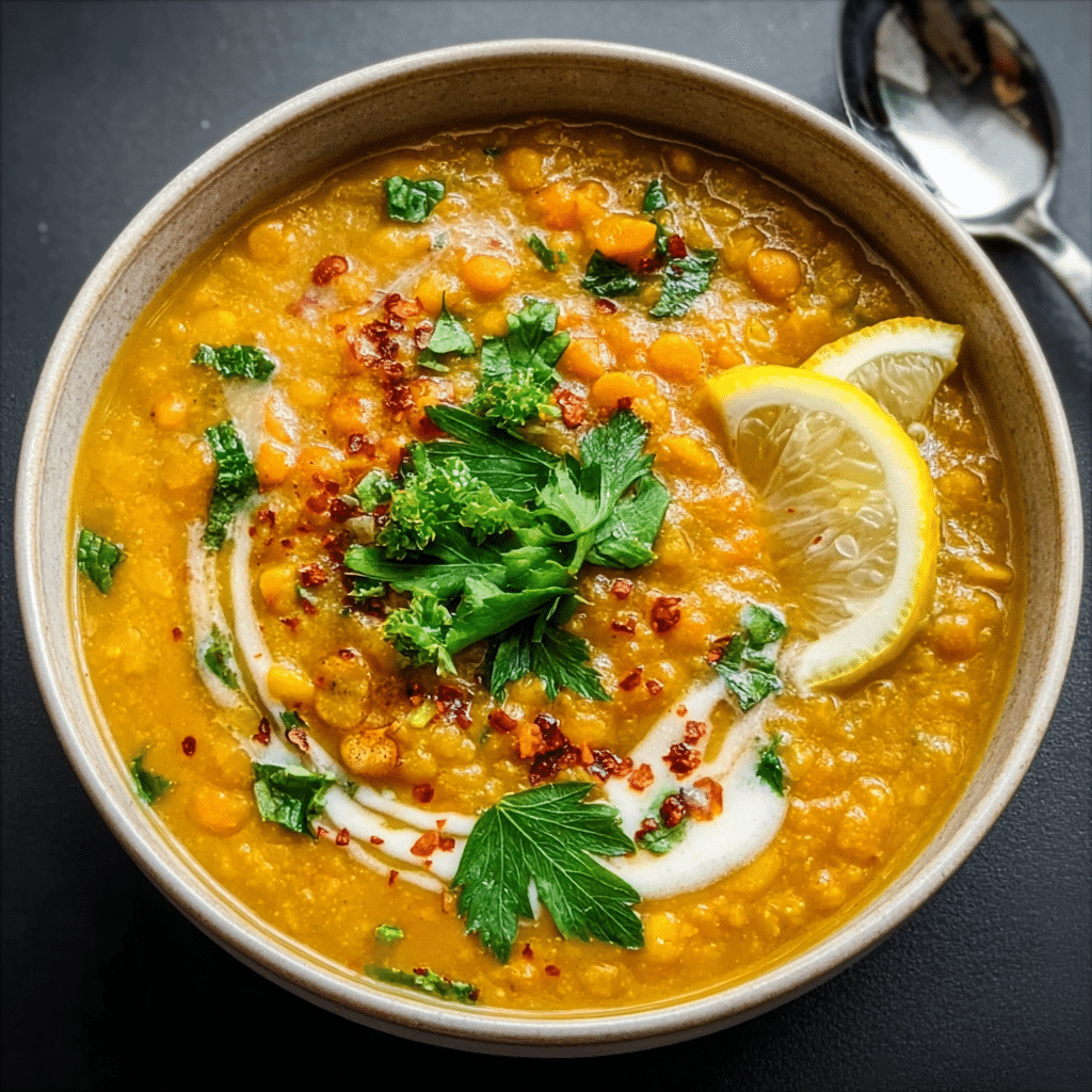 Lemon Turmeric Lentil Soup