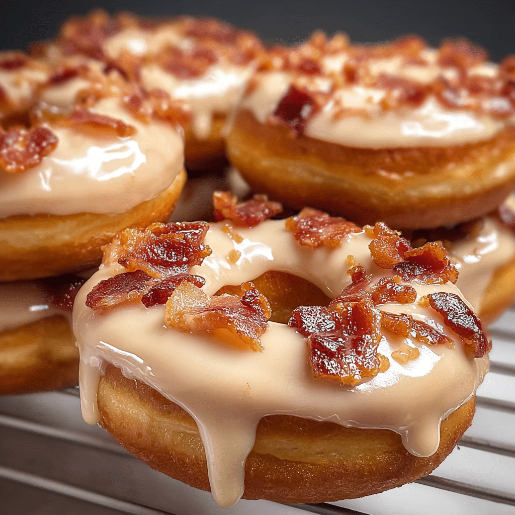 Maple Donuts with Bacon Glaze