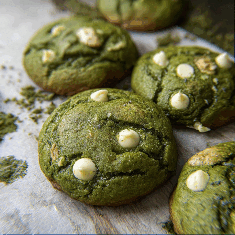 Matcha Mochi Cookies with White Chocolate Chips