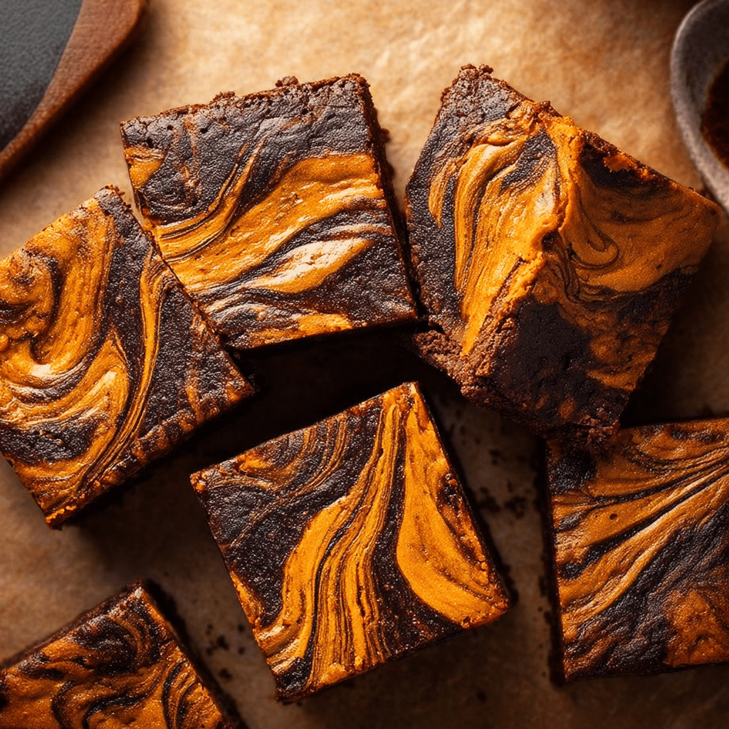 Pumpkin Swirl Brownies