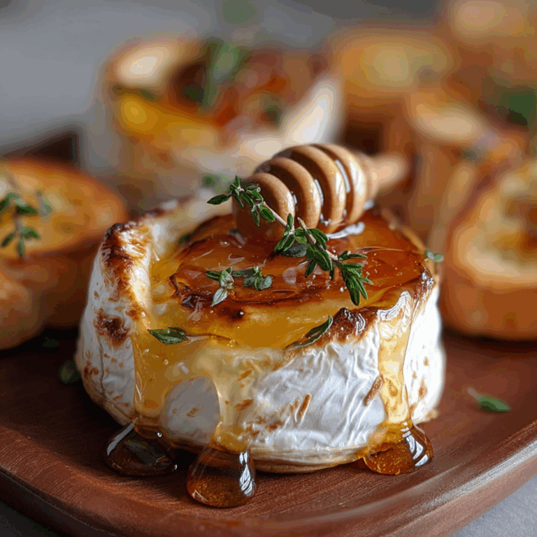 Baked Brie with Honey and Crostini