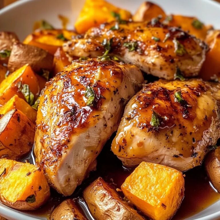 Harvest Chicken Skillet with Sweet Potatoes and Apples