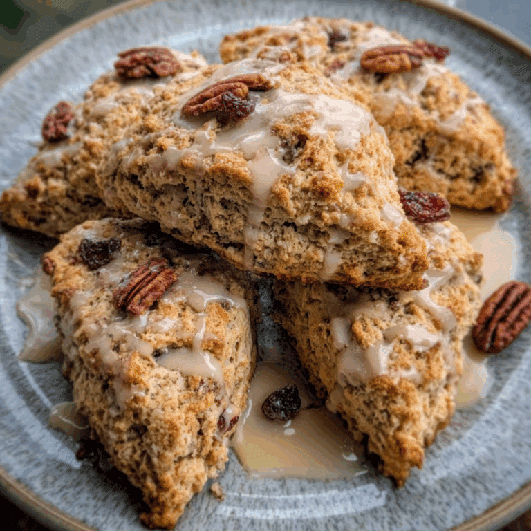 Maple Oatmeal Scones with Pecans and Currants